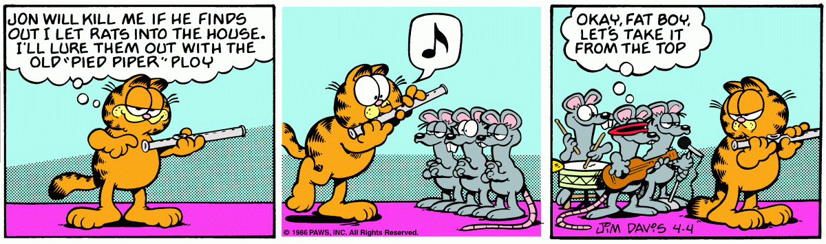 Garfield, April 4, 1986