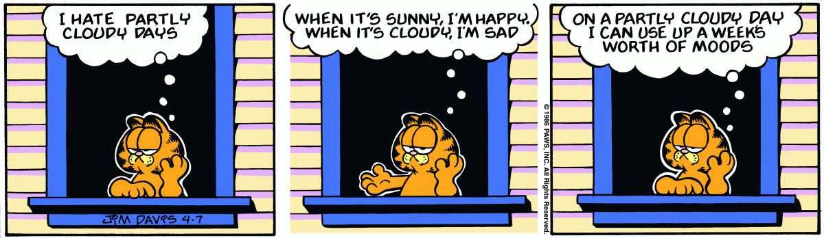 Garfield, April 7, 1986