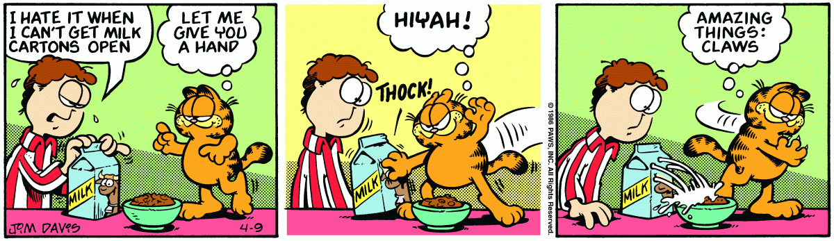 Garfield, April 9, 1986