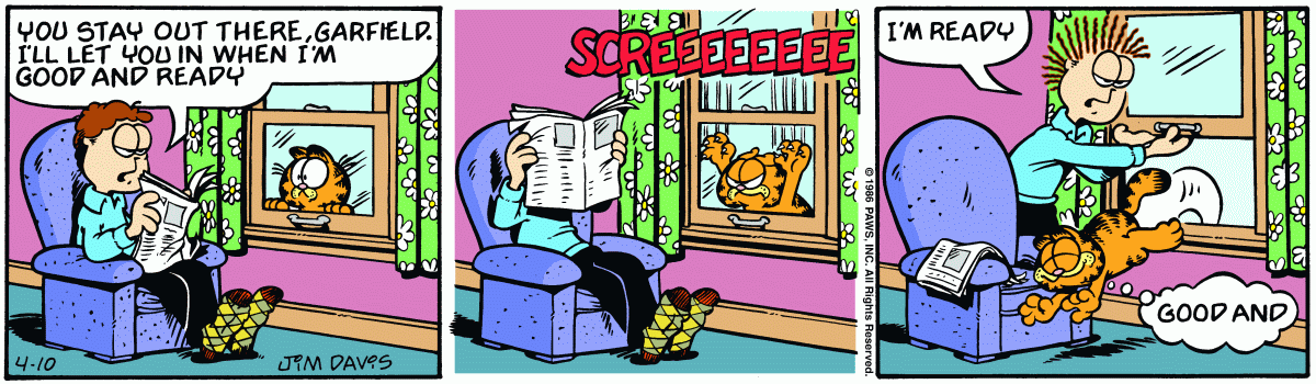 Garfield, April 10, 1986