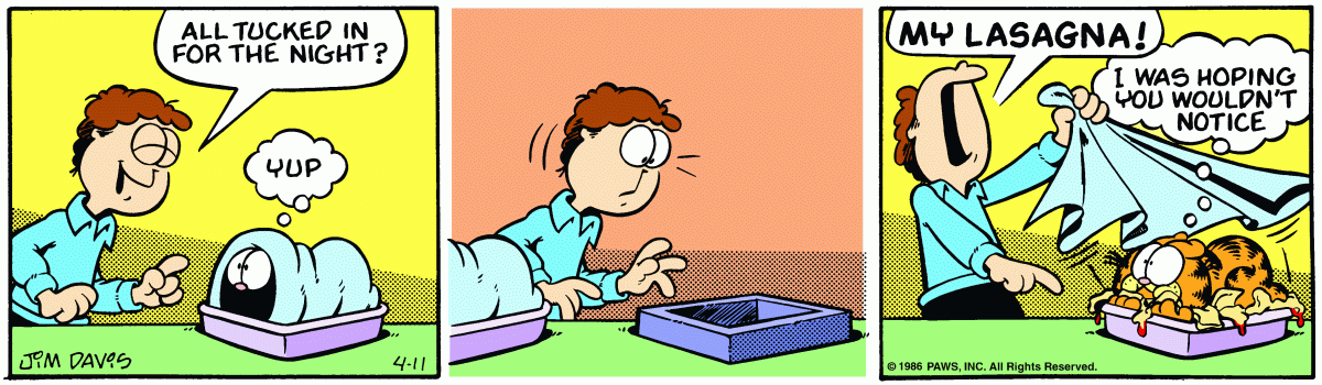 Garfield, April 11, 1986