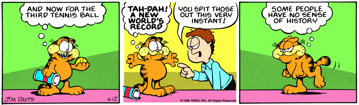 Garfield, April 12, 1986