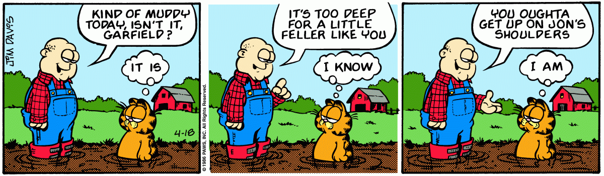 Garfield, April 18, 1986