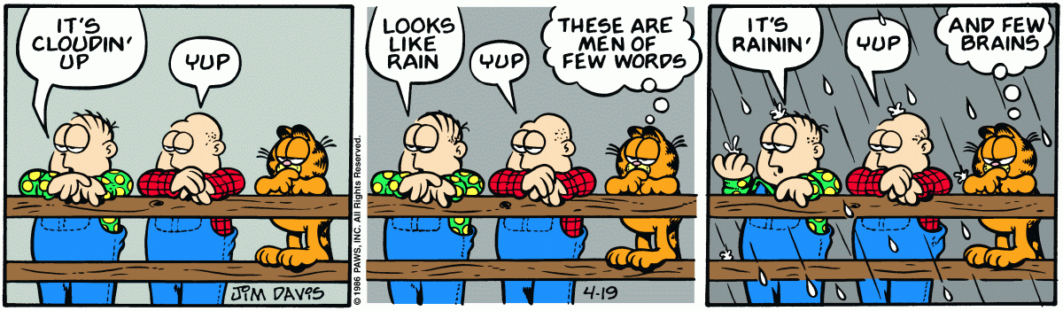 Garfield, April 19, 1986