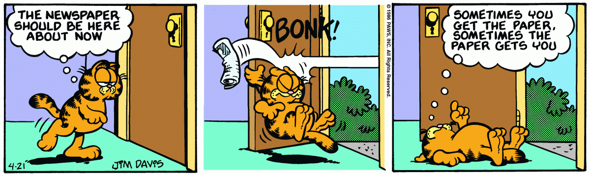 Garfield, April 21, 1986