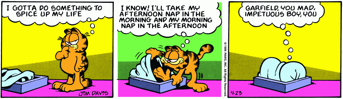 Garfield, April 23, 1986