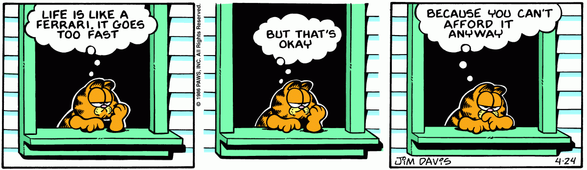 Garfield, April 24, 1986