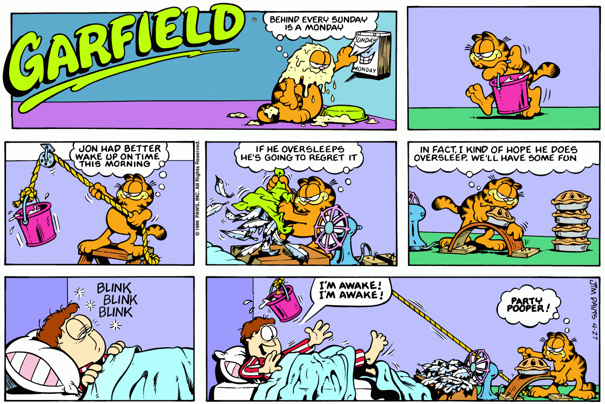 Garfield, April 27, 1986