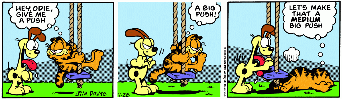 Garfield, April 28, 1986