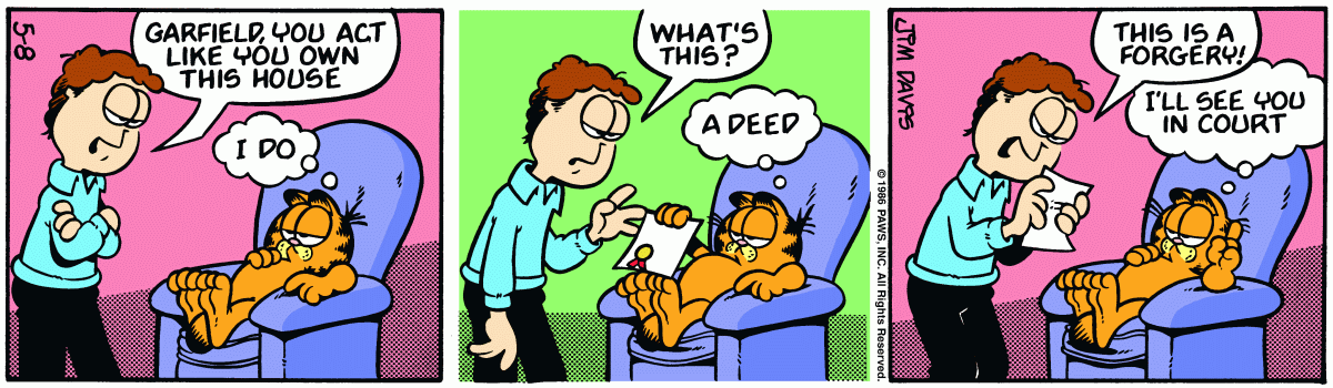 Garfield, May 8, 1986