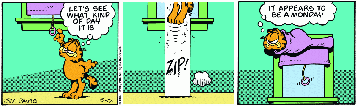 Garfield, May 12, 1986