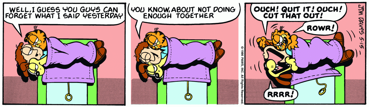 Garfield, May 15, 1986