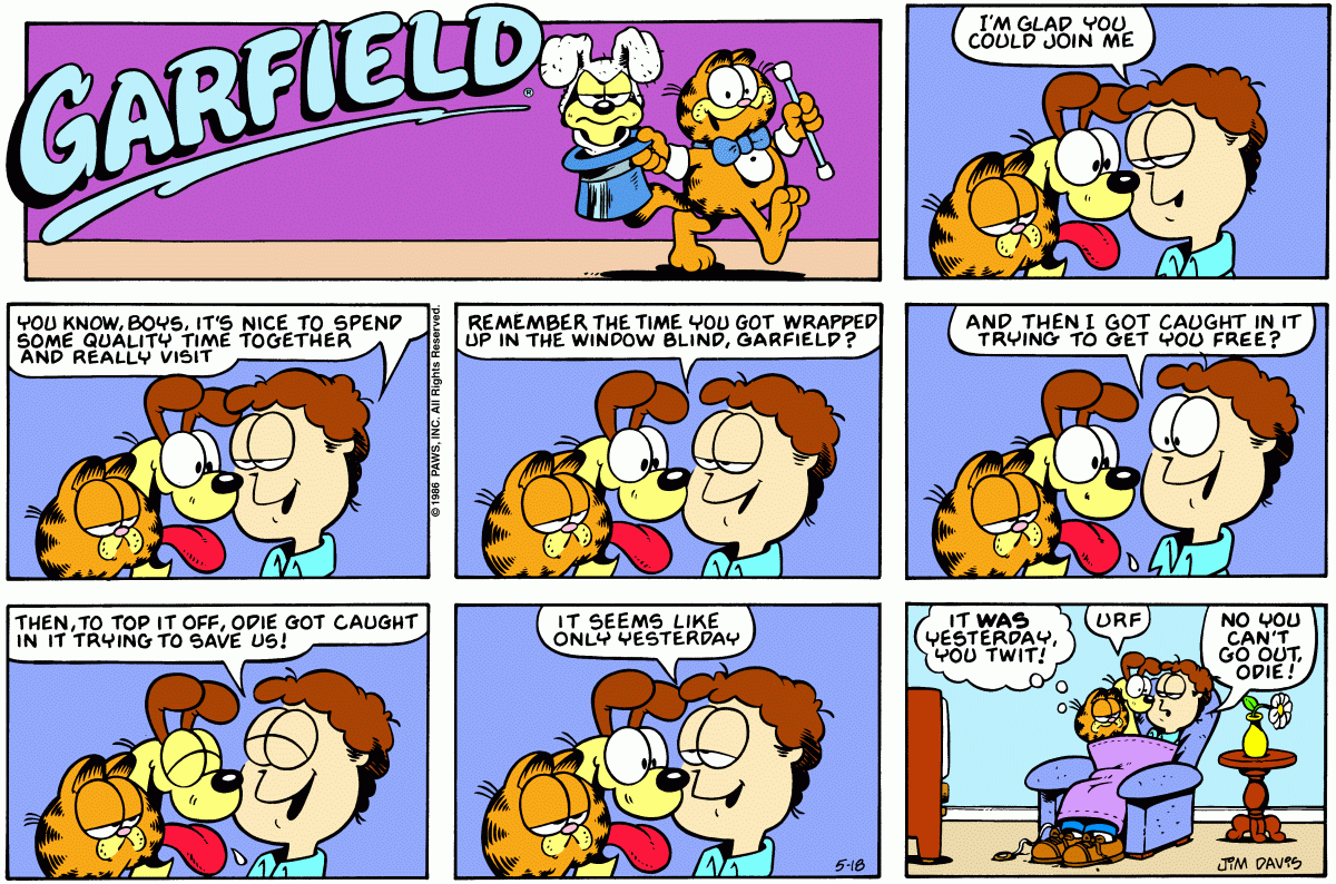 Garfield, May 18, 1986