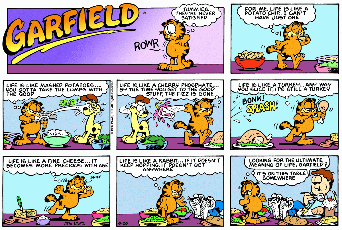 Garfield, May 25, 1986