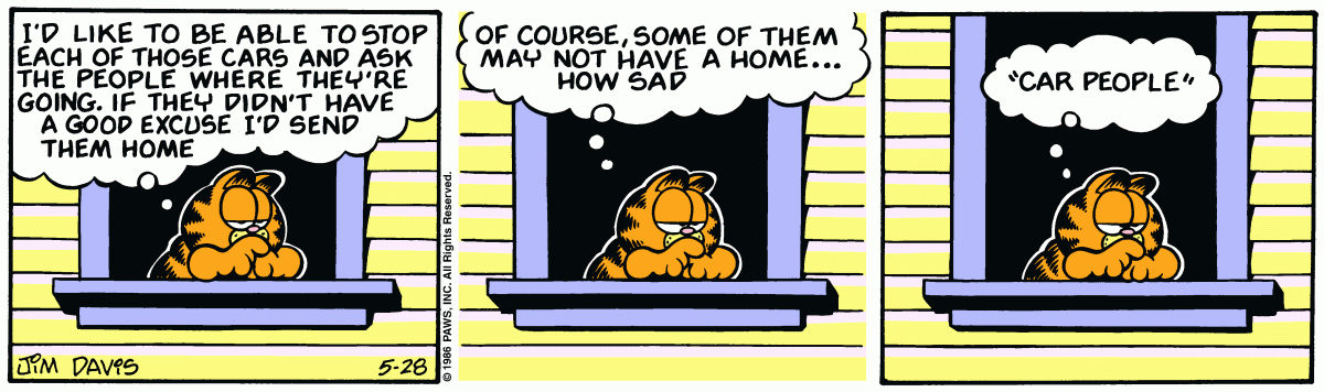 Garfield, May 28, 1986