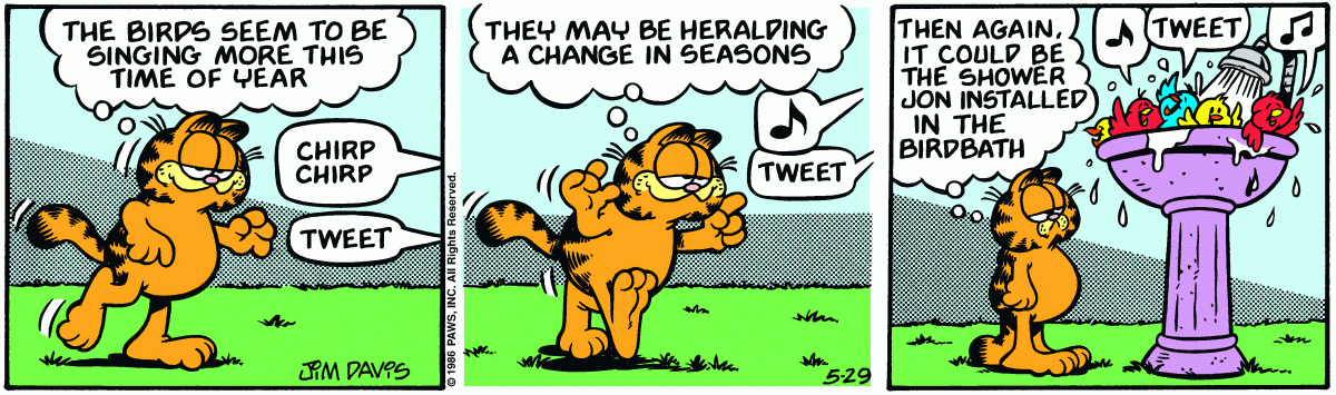 Garfield, May 29, 1986