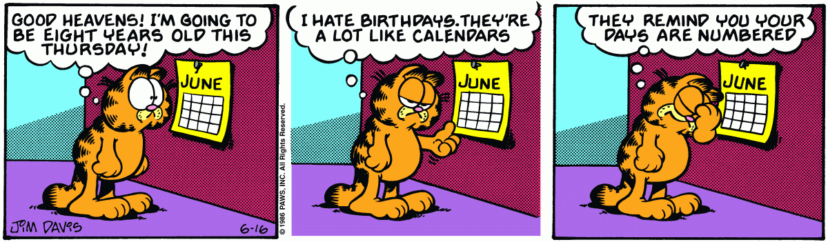Garfield, June 16, 1986