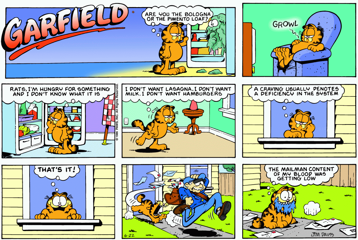 Garfield, June 22, 1986