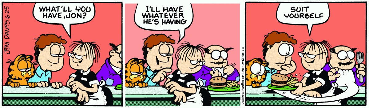 Garfield, June 25, 1986