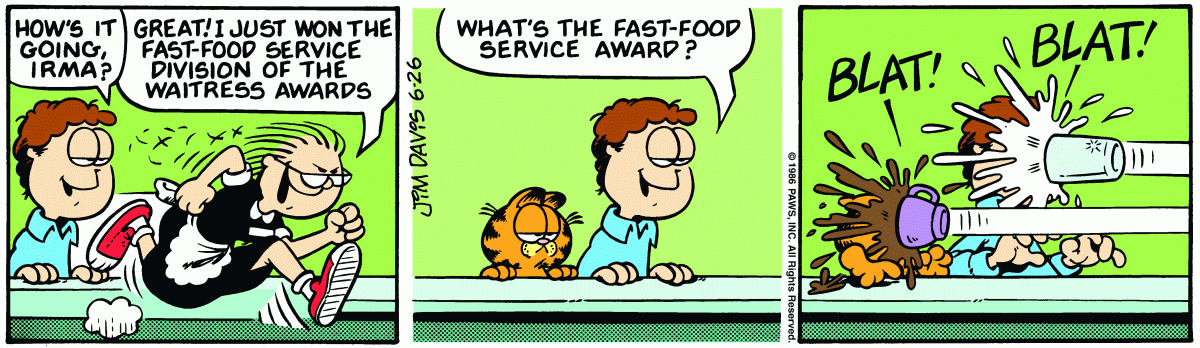 Garfield, June 26, 1986