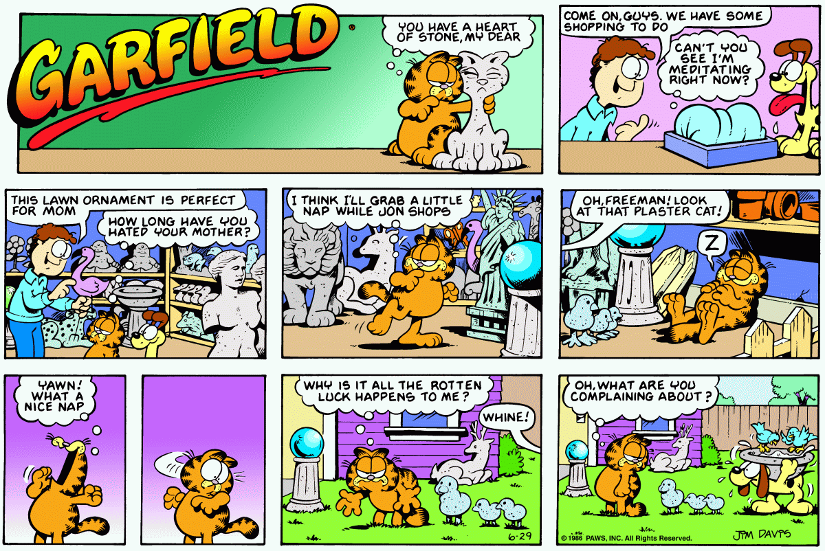 Garfield, June 29, 1986