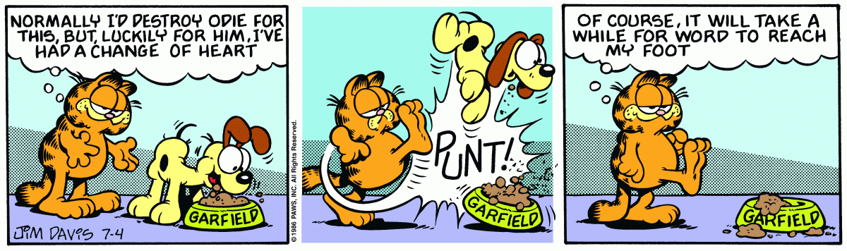 Garfield, July 4, 1986