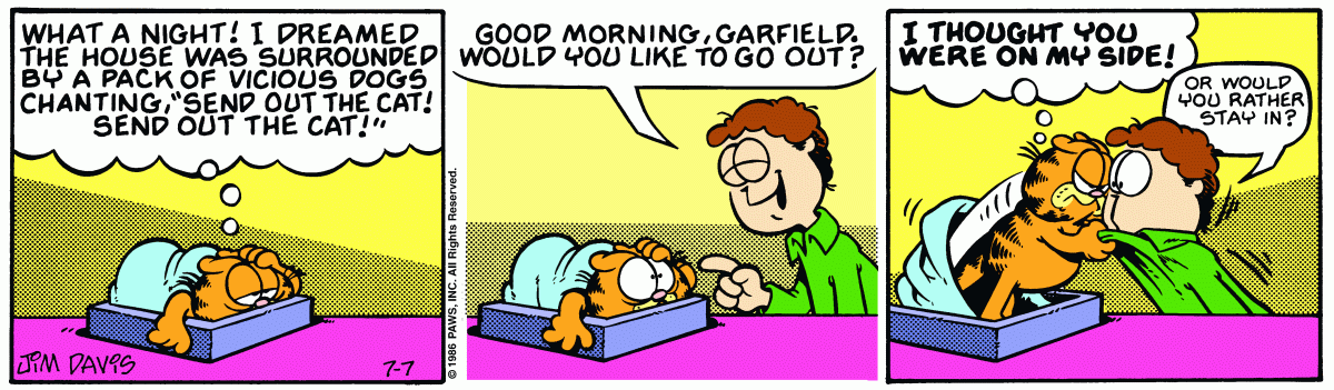 Garfield, July 7, 1986