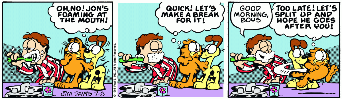 Garfield, July 8, 1986