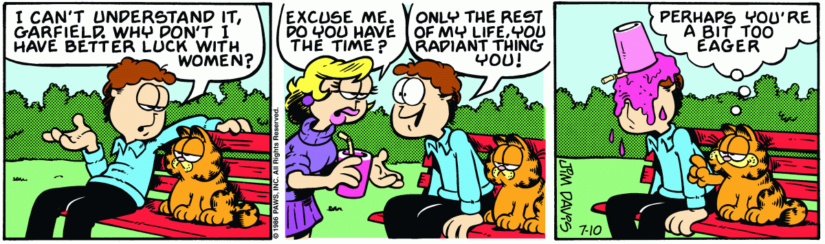 Garfield, July 10, 1986