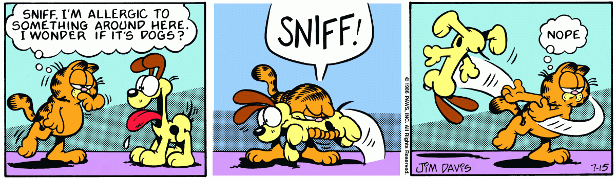 Garfield, July 15, 1986