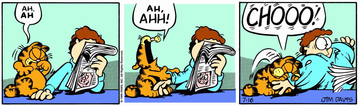 Garfield, July 16, 1986