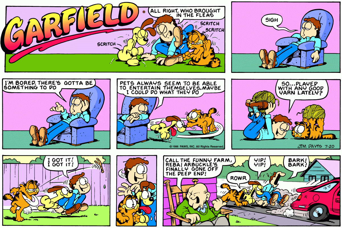 Garfield, July 20, 1986