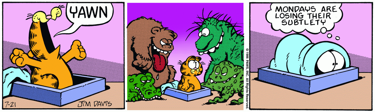 Garfield, July 21, 1986