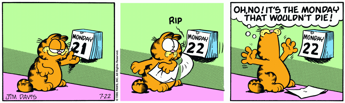 Garfield, July 22, 1986