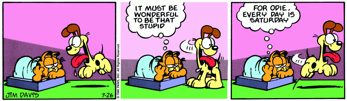 Garfield, July 26, 1986