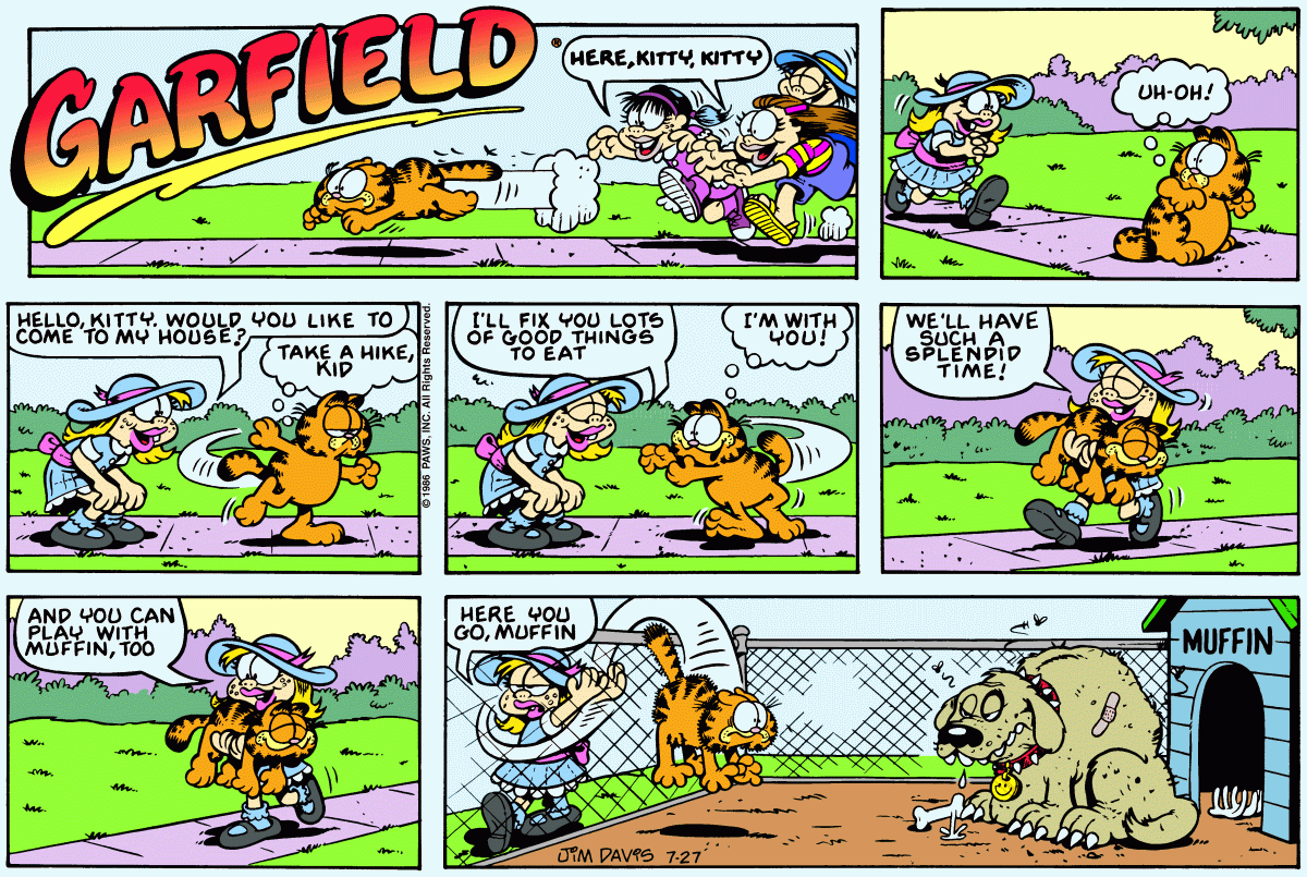 Garfield, July 27, 1986