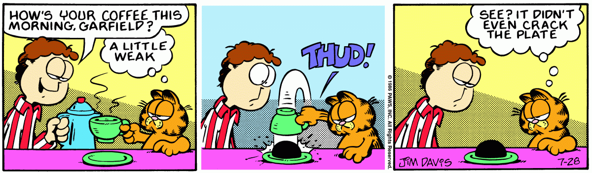 Garfield, July 28, 1986
