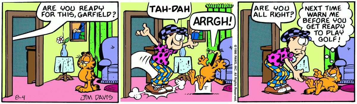 Garfield, August 4, 1986