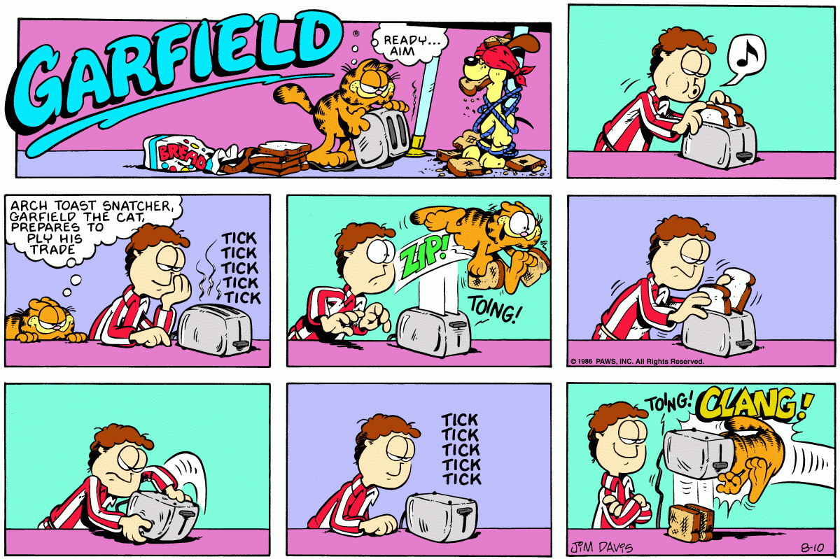 Garfield, August 10, 1986