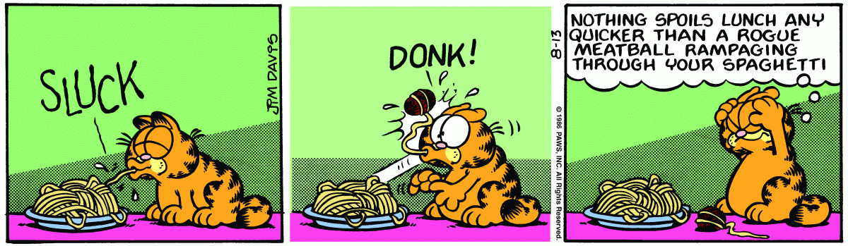 Garfield, August 13, 1986