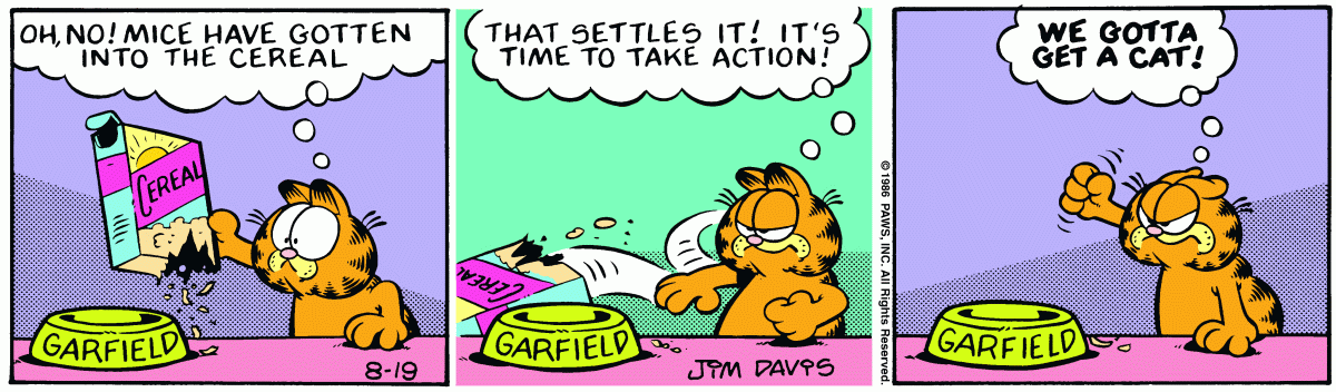 Garfield, August 19, 1986