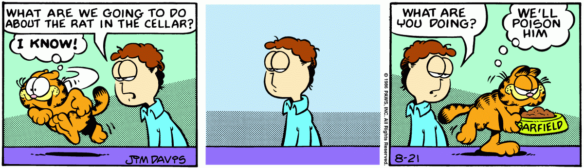 Garfield, August 21, 1986