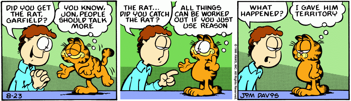 Garfield, August 23, 1986