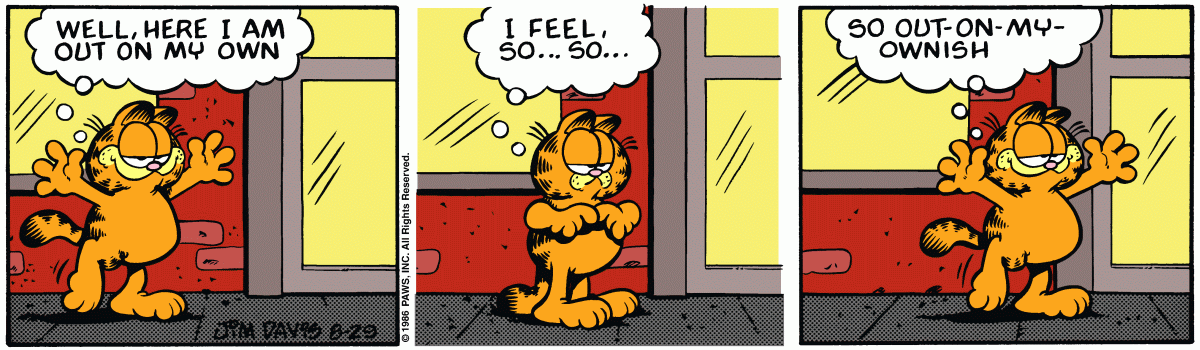 Garfield, August 29, 1986