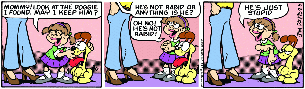 Garfield, September 8, 1986