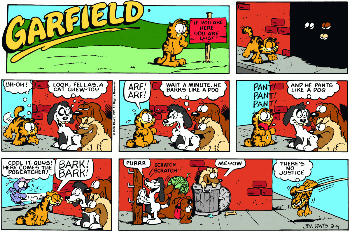 Garfield, September 14, 1986