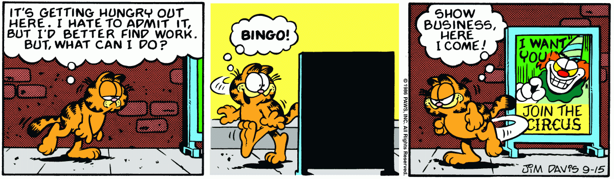 Garfield, September 15, 1986