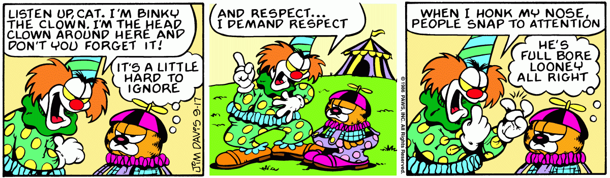 Garfield, September 17, 1986