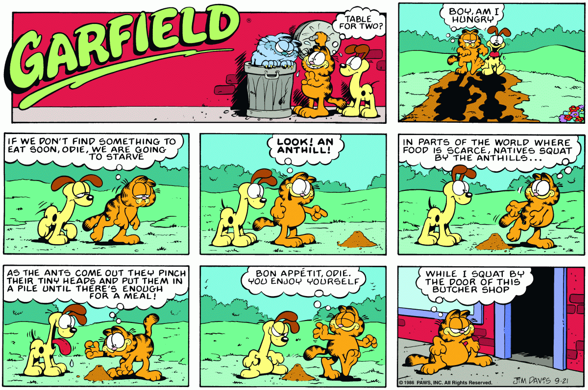 Garfield, September 21, 1986