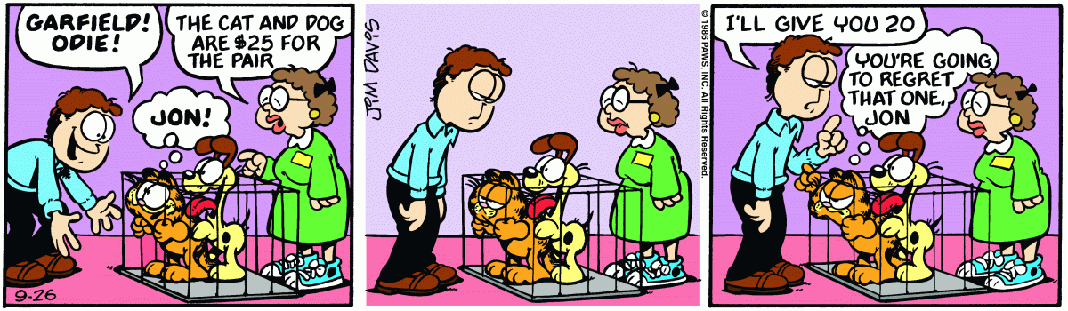 Garfield, September 26, 1986